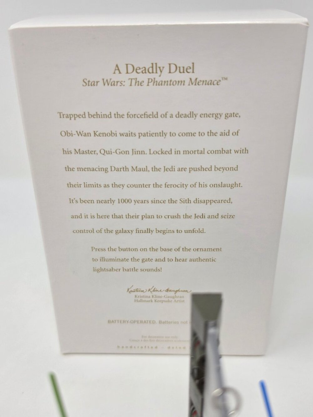 2009 Hallmark Keepsake Star Wars Phantom Menace Deadly Duel Christmas Ornament - Picture 7 of 11